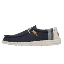 Heydude Hey Dude Wally Linen Natural Navy