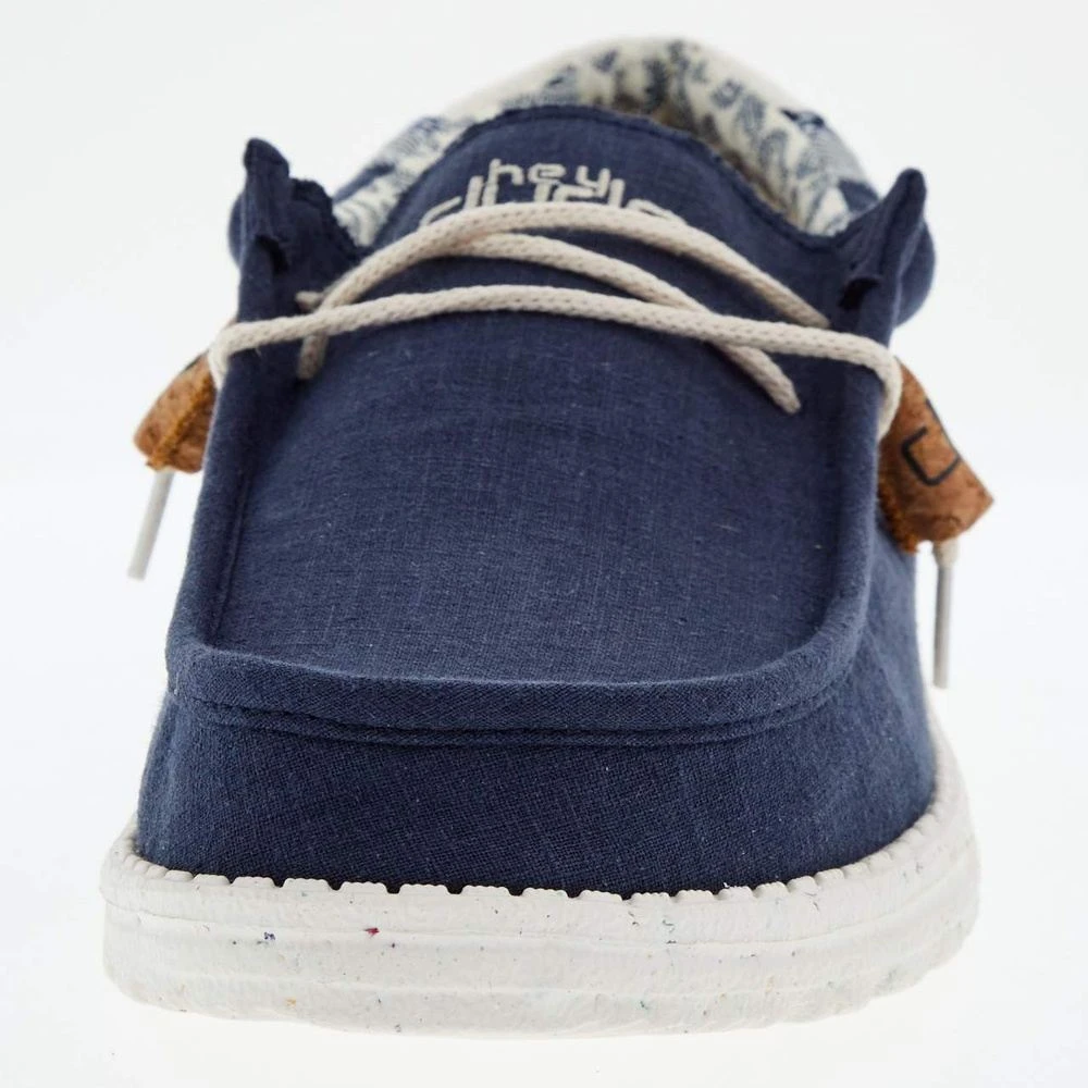 Heydude Men's Hey Dude Wally Linen Natural Navy 2 Heydude Men's Hey Dude Wally Linen Natural Navy - Image 2