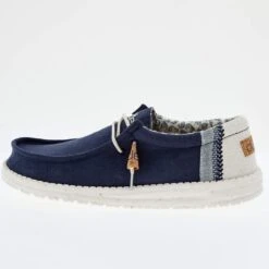 Heydude Men's Hey Dude Wally Linen Natural Navy 7 Heydude Men's Hey Dude Wally Linen Natural Navy -Heydude Shop 110792568 03