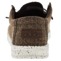 Heydude Men`s Hey Dude Wally Eco Linen Dark Brown -Heydude Shop 112471628 04