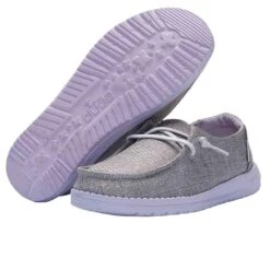 Heydude Youth Hey Dude Wendy Sparkling Grey Casual Shoe
