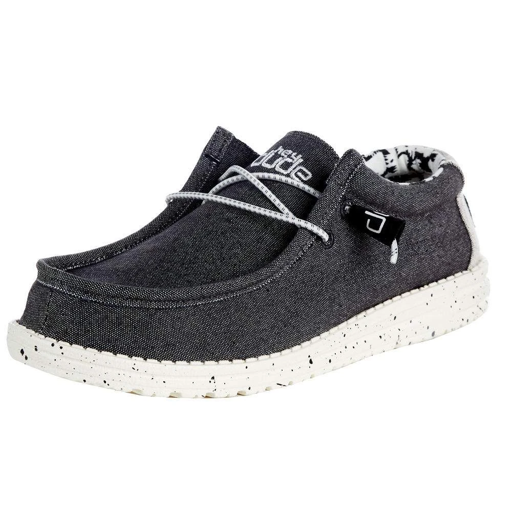 Heydude Mens Hey Dude Wally Stretch Opal Black 1 Heydude Mens Hey Dude Wally Stretch Opal Black