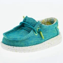 HeydudeToddler Hey Dude Wally Green Chambray Gamer Casual