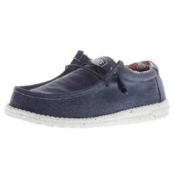 Heydude Men's Hey Dude Wally Stretch Canvas Blue Casual Shoe