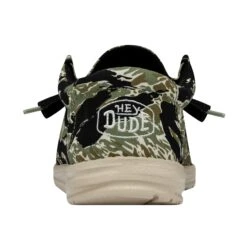 Heydude Hey Dude Men's Wally Ripstop Tiger Stripe Camo -Heydude Shop 40004 9CJ WALLYCAMOUFLAGE TIGERSTRIPECAMO LEFTBACK