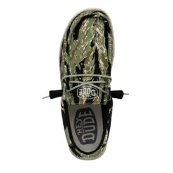 Heydude Hey Dude Men's Wally Ripstop Tiger Stripe Camo -Heydude Shop 40004 9CJ WALLYCAMOUFLAGE TIGERSTRIPECAMO LEFTTOP