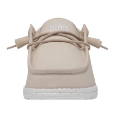 Heydude Hey Dude Men's Wally Slub Canvas Natural -Heydude Shop 40009 106 WALLYSLUBCANVAS NATURAL LEFTFRONT