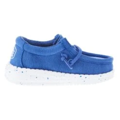 Heydude Toddler Hey Dude Wally Slub True Blue Canvas Casual Shoe -Heydude Shop 40029 428 05