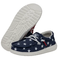 Heydude Hey Dude Youth Wally American Flag -Heydude Shop 40046 9CW WALLYYOUTHPATRIOTIC AMERICANFLAG PAIRBOTTOM