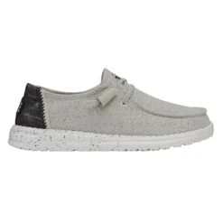 Heydude Hey Dude Wendy Woven Light Grey -Heydude Shop 40098 007 WENDYWOVEN LIGHTGREY RIGHTSIDE