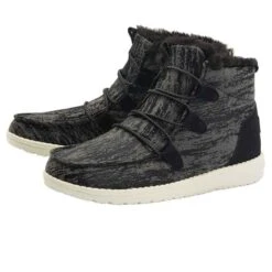 Heydude Hey Dude Women's Lea Fur Black