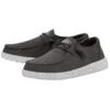 Heydude Hey Dude Women's Wendy Slub Canvas Dark Grey Shoes