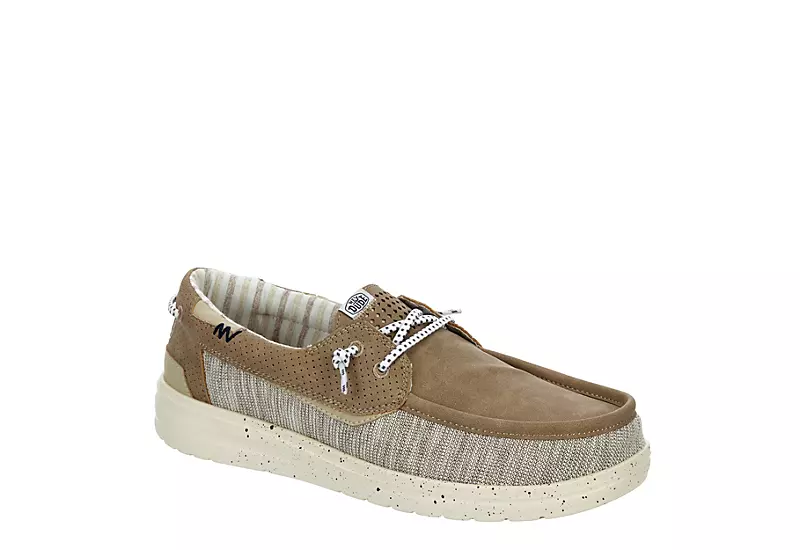 Heydude Mens Welsh Boat Shoe - Tan 1 Heydude Mens Welsh Boat Shoe - Tan