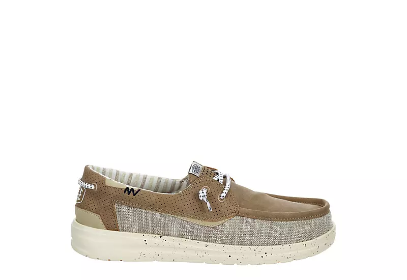 Heydude Mens Welsh Boat Shoe - Tan 2 Heydude Mens Welsh Boat Shoe - Tan - Image 2